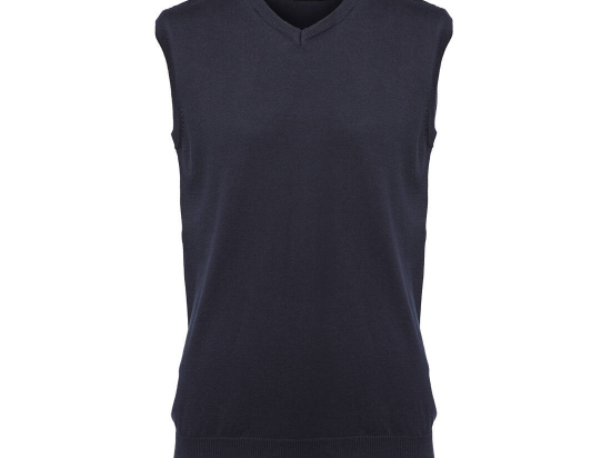 Pull sans manche col v