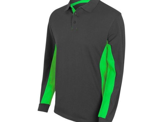 Polo bicolore manches longues