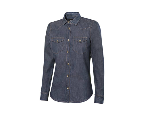 Chemise stretch en denim femme