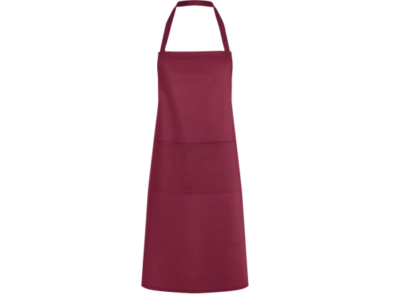 Tablier à bavette en polycoton avec poche
