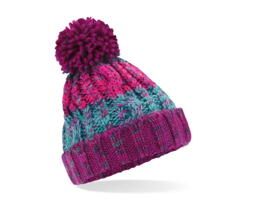 Bonnet enfant corkscrew avec pompon