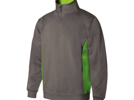 Sweat bicolore col zippé