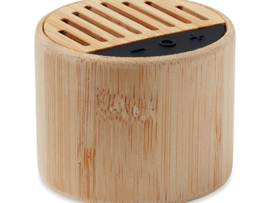 ROUND LUX - Haut-parleur sans fil bambou