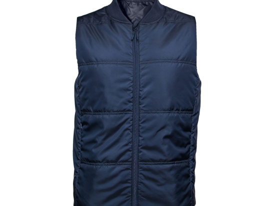 Bodywarmer unisexe avec bord côte au col