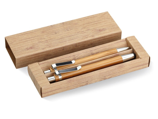BAMBOOSET - Coffret stylo et crayon en bam