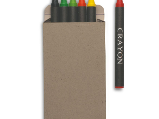 BRABO - Etui 6 crayons cire