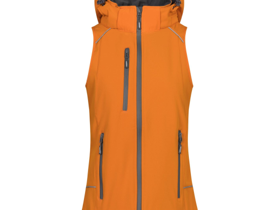Bodywarmer femme en softshell avec capuche