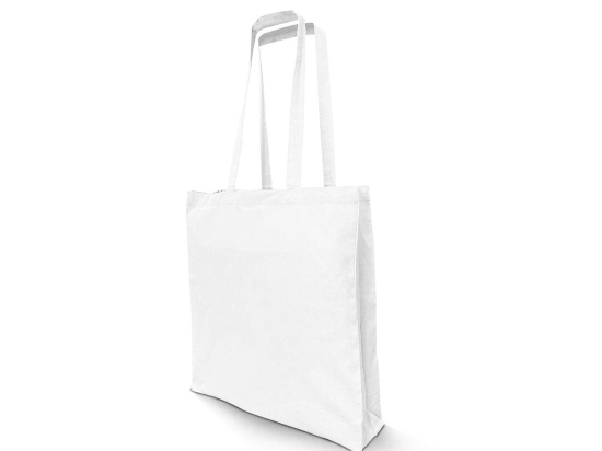 Sac shopping en coton recyclé avec soufflet