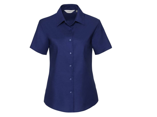 Ladies' short sleeve tailored oxford shirt
