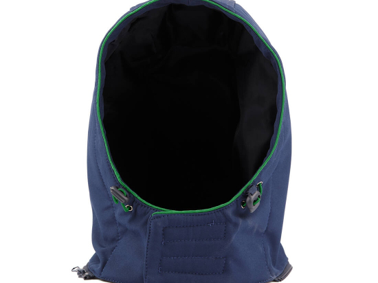Capuche en softshell avec biais contrasté