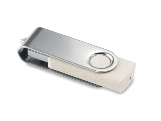 TECHMATE+ - Clé USB 16Go Paille/ PP