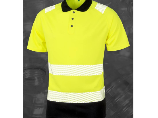 Polo haute visibilité en polyester recyclé