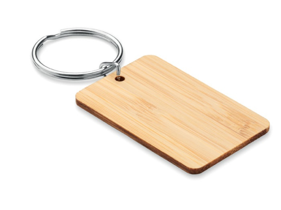 ANGLEBOO - Porte-clés rectangulaire bambou