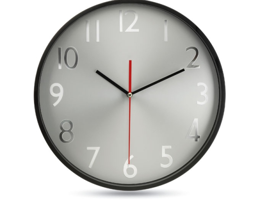 RONDO - Horloge murale fond argent