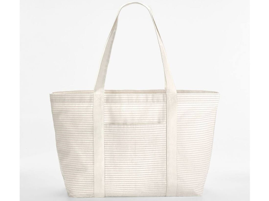 Grand sac shopping rayé