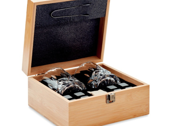 INVERNESS - Set whisky avec boîte bambou