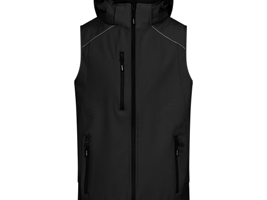Bodywarmer en softshell avec capuche