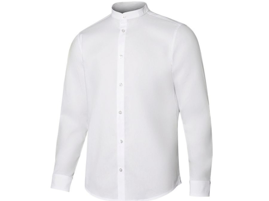 Chemise à manches longues à col mao