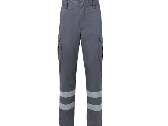 Pantalon stretch multipoches à bandes réfléchissantes