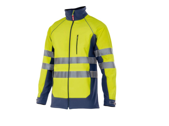 Blouson softshell bicolore haute visibilité