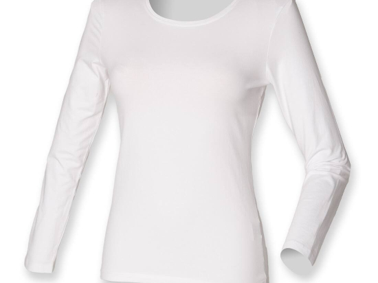 Tee-shirt stretch femme manches longues