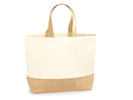 Sac shopping xl coton/toile de jute
