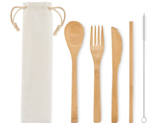 SETSTRAW - Couverts en bambou avec paille