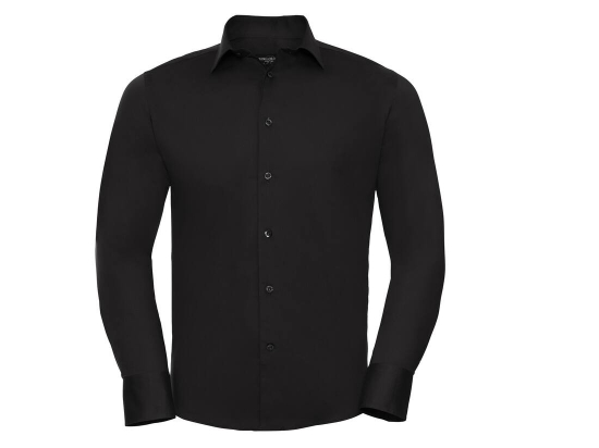 Men's long sleeve fitted stretch shirt