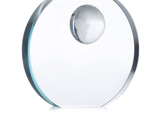 MONDAL - Trophée globe en verre