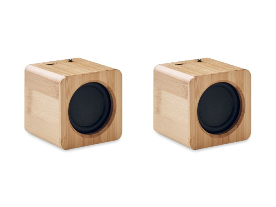 AUDIO SET - 2 haut parleurs sans fil bambou