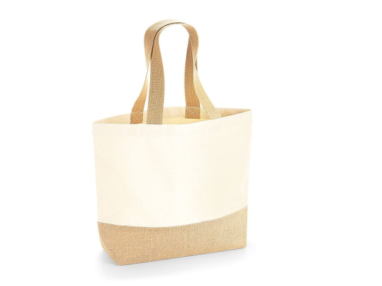 Sac shopping coton/toile de jute