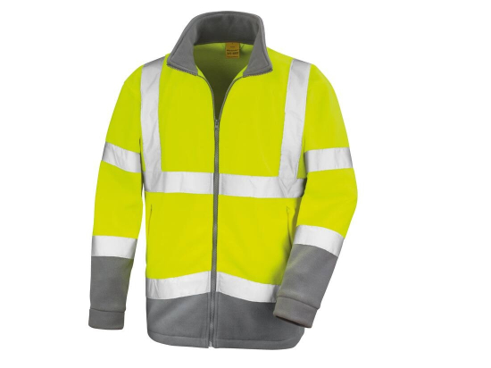Veste micropolaire haute visibilité