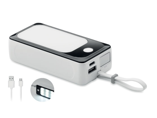 POWLIGHT + - batterie externe de 10000 mAh avec COB