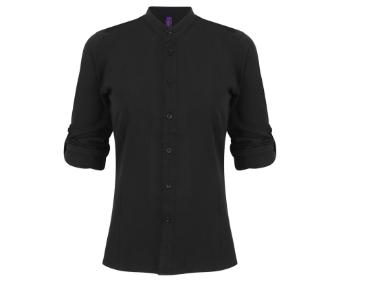 Chemise femme col mao