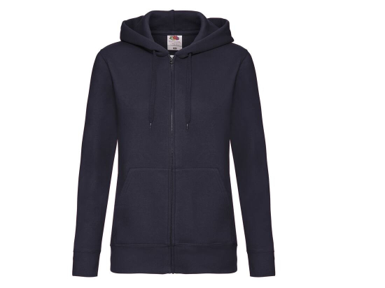 Sweat capuche grand zip femme