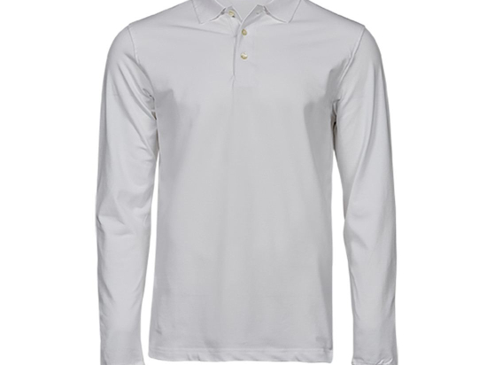 Polo stretch manches longues homme