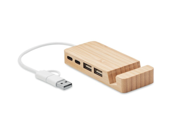 HUBSTAND - Hub USB 4 ports en bambou