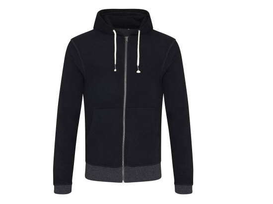 Sweat capuche zippé en coton régénéré
