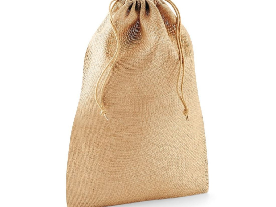 Sac avec cordon en toile de jute