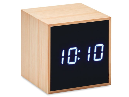 MARA CLOCK - Réveil LED boîtier en bambou