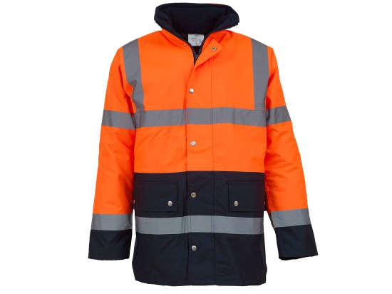 Parka bicolore haute visibilité