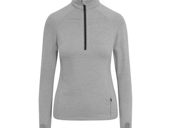 Tee-shirt de sport femme col zippé
