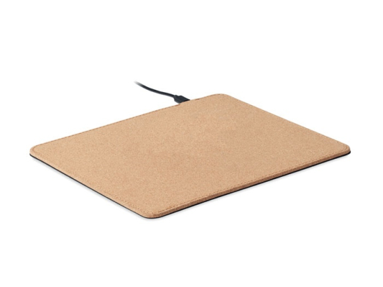 WIRELESS MATTY - Tapis de souris chargeur liège