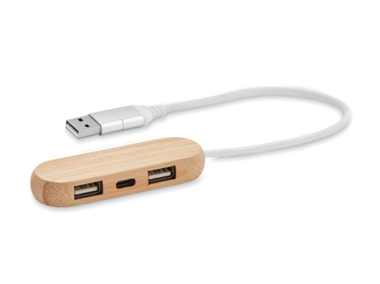VINA C - Hub USB 3 ports câble 2 en 1