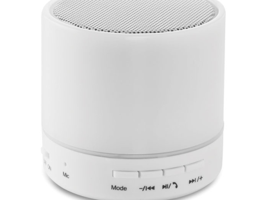 ROUND WHITE - Haut-parleur Rond avec LED