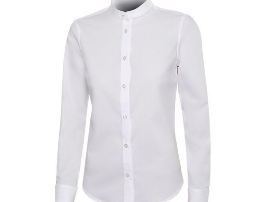 Chemise à manches longues à col mao