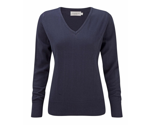 Pull col v femme