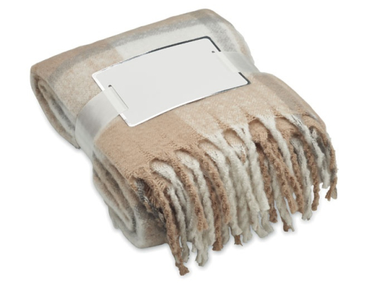 QUET - Couverture en mohair à carreaux