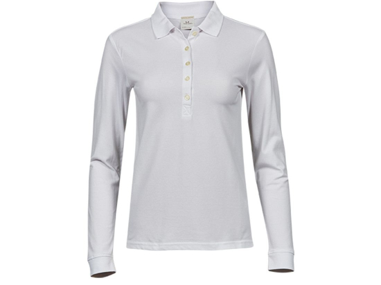 Polo stretch manches longues femme