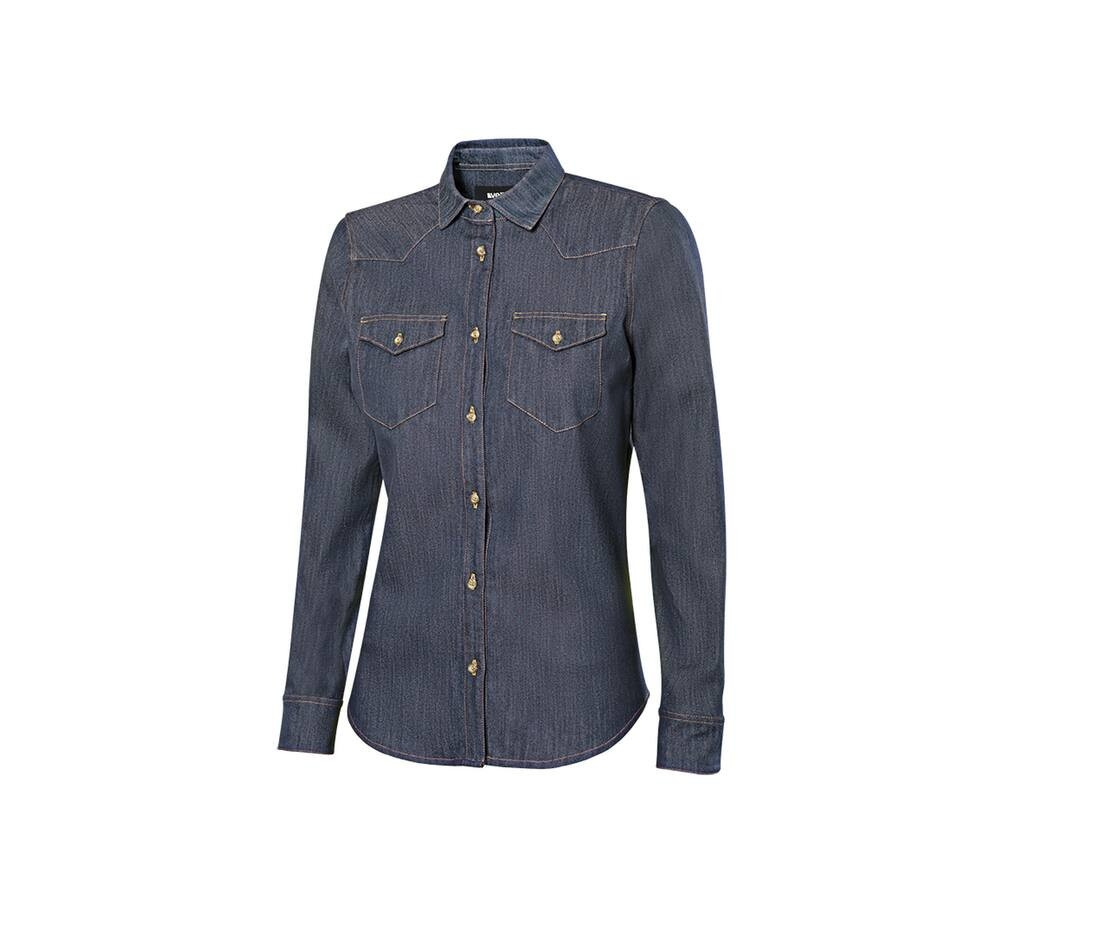 Chemise stretch en denim femme thumb